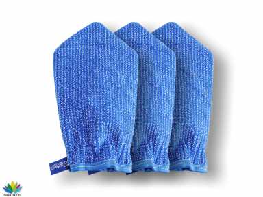 Reinigungshandschuh, blaue Faser 3erPack